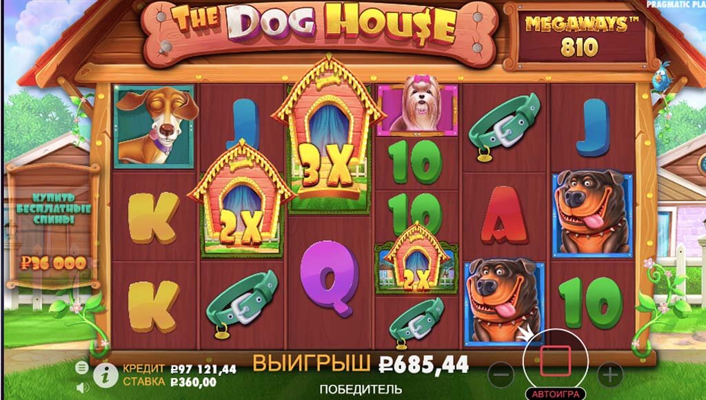 Играть в автомат Dog House Megaways